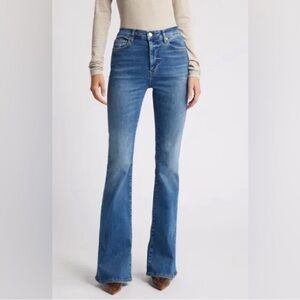 Frame Le High Flare Jean 25 high rise raw hem